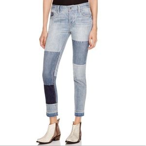 Free People Patchwork Button Fly Jean Size 24